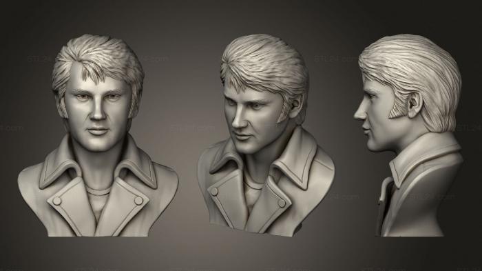 Busts and bas-reliefs of famous people (Elvis Presley bust, BUSTC_0940) 3D models for cnc