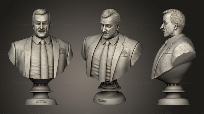 Busts and bas-reliefs of famous people (Ferhath Mehenni Bust, BUSTC_0949) 3D models for cnc