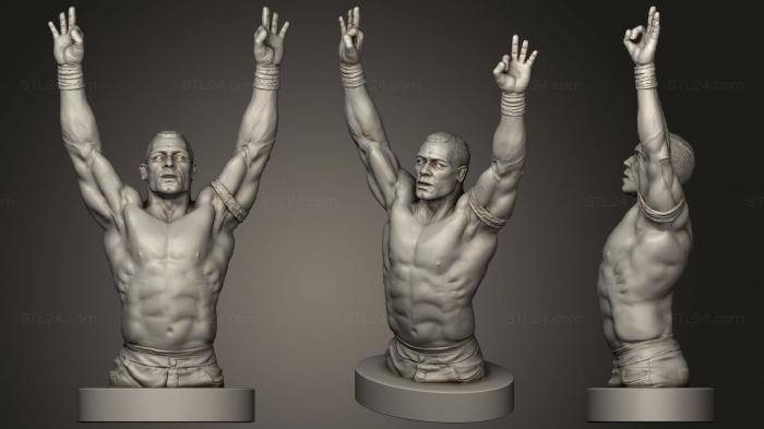 Busts and bas-reliefs of famous people (John cena, BUSTC_0968) 3D models for cnc