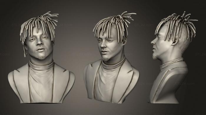 Busts and bas-reliefs of famous people (Juice Wrld, BUSTC_0972) 3D models for cnc