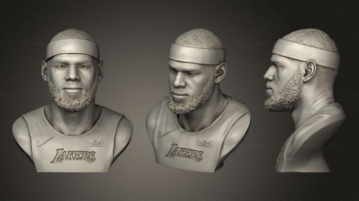 Lebron James Bust in Lakers jersey Ready