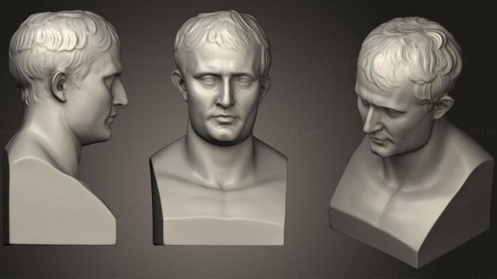 Бюсты и барельефы известных личностей (Наполеон, BUSTC_1019) 3D модель для ЧПУ станка
