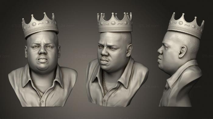 Busts and bas-reliefs of famous people (Notorious BIG, BUSTC_1022) 3D models for cnc