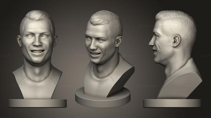 Busts and bas-reliefs of famous people (Ronaldo bust, BUSTC_1036) 3D models for cnc