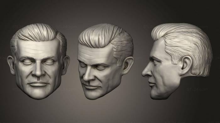 Busts and bas-reliefs of famous people (Sean Connery young, BUSTC_1037) 3D models for cnc