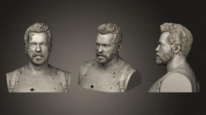 Busts and bas-reliefs of famous people (Terminator Dark Fate, BUSTC_1049) 3D models for cnc