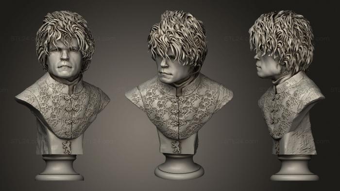Busts and bas-reliefs of famous people (Tyrion Lannister Bust, BUSTC_1065) 3D models for cnc