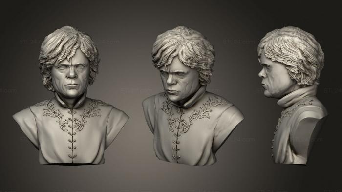 Busts and bas-reliefs of famous people (Tyrion Lannister Bust, BUSTC_1066) 3D models for cnc