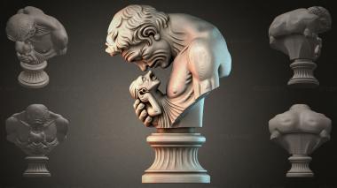 Fantasy busts Antique bust with a child 3d model