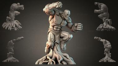 Fantasy busts Stone Golem Statue 3d model