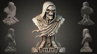 Fantasy busts Hooded Skeleton Bust 3d model