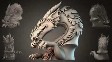 Fantasy busts Dragon Bust 3d model