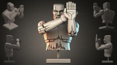 Fantasy busts Mannequin bust with arm 3d model