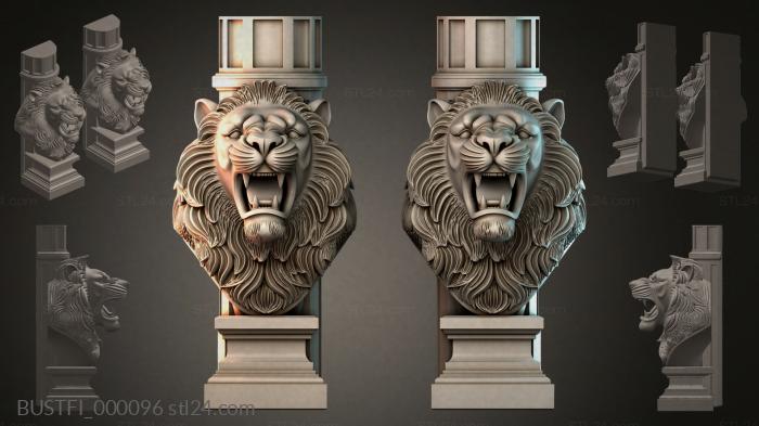 Лев Геральдический Страж Колонны 3d STL model