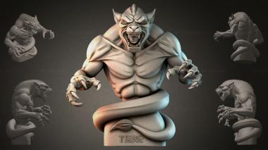 Fantasy busts Demon Bust with Tail 3d model