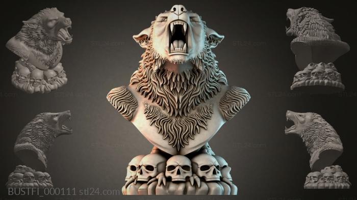 Лев Рык Черепов Саванны 3d STL model