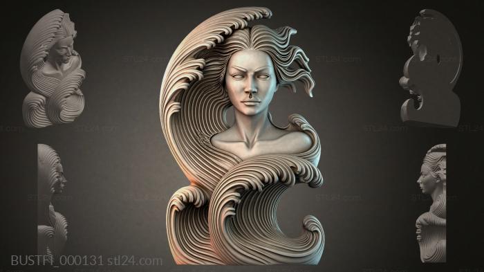 Леди Волна Шёлковых Локонов 3d STL model