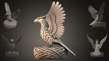 Fantasy busts Bird with outstretched wings 3d model