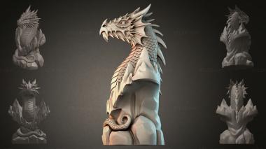 Fantasy busts Dragon Bust 3d model