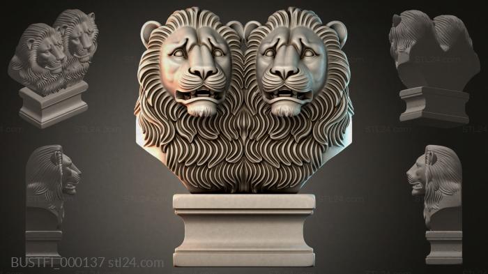 Лев Геральдический Страж Трона 3d STL model