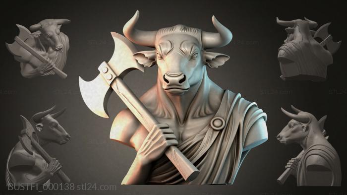 Минотавр Воин Боевого Топора 3d STL model