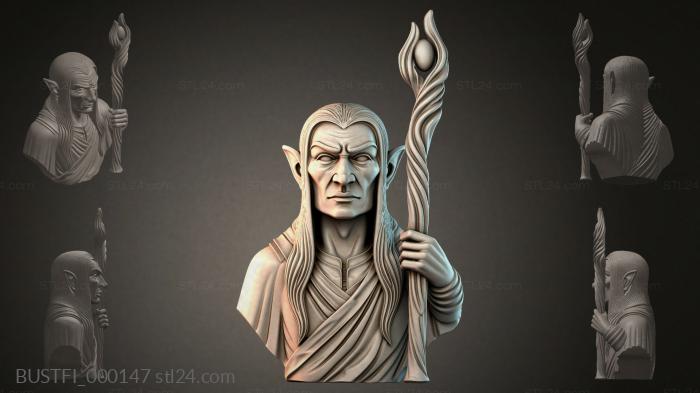 Эльф Жрец Огненного Посоха 3d STL model