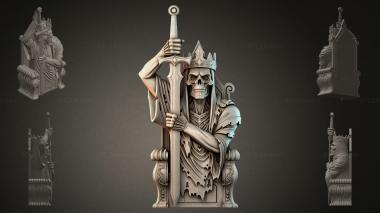 Fantasy busts Skeleton King with a Sword 3d model