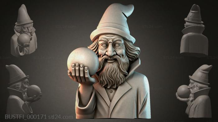 Гном Волшебник Хрустального Шара 3d STL model