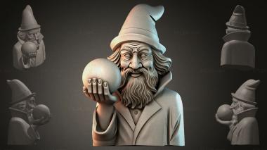 Fantasy busts Gnome with a Ball 3d model