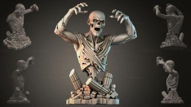 Fantasy busts Screaming Skeleton 3d model