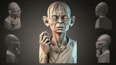 Fantasy busts Bust of Gollum 3d model