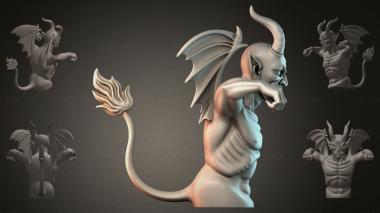 Fantasy busts Demon with Wings 3d model