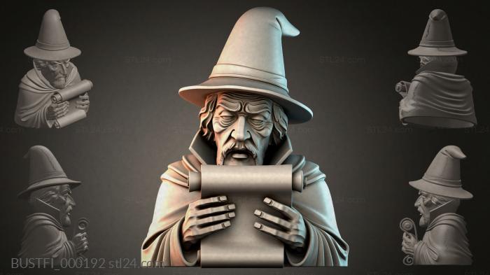 Wizard with a Scroll 3d STL model