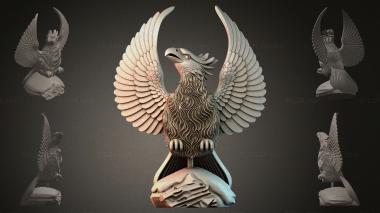 Fantasy busts Eagle with spread wings 3d model
