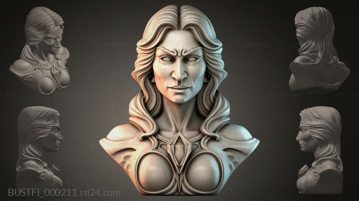 Womens fantasy bust 3d STL model