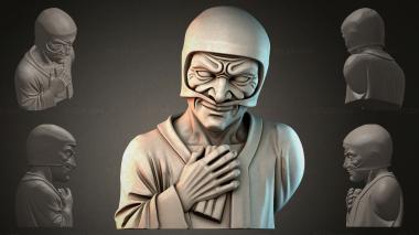 Fantasy busts Bust of a Hooded Monk 3d model