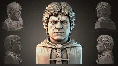 Fantasy busts Bust of a Warrior 3d model