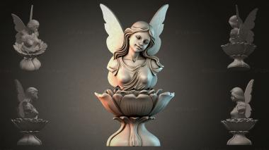 Fantasy busts Fairy on a Flower 3d model