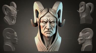 Fantasy busts Bust of the Horned Demon 3d model