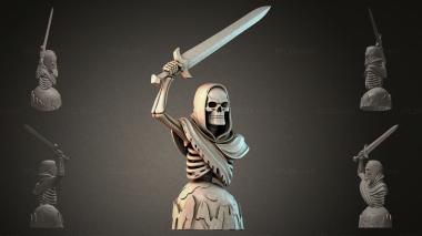 Fantasy busts Skeleton with a Sword 3d model