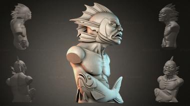 Fantasy busts Anglerfish sculpture 3d model