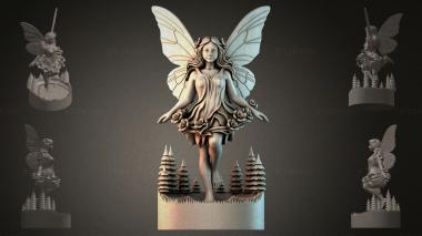 Fantasy busts Fairy with wings 3d model