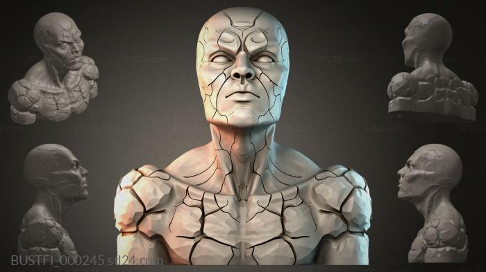 Abstract bust of a man 3d STL model