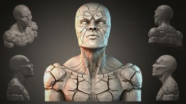Fantasy busts Abstract bust of a man 3d model
