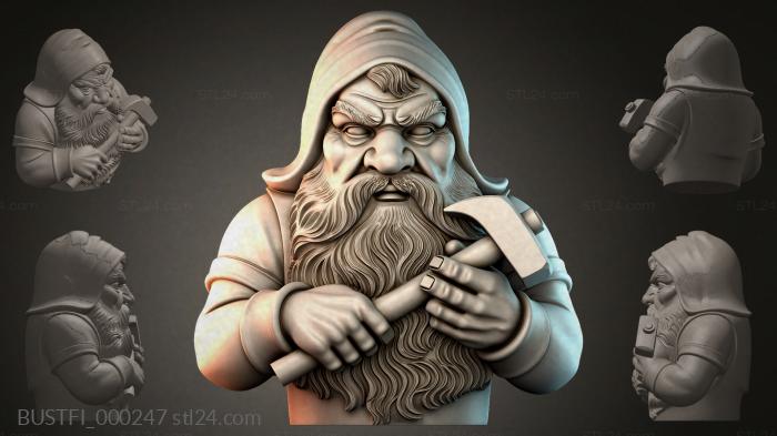 Dwarf with a Hammer 3d STL model