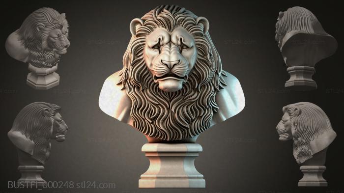 Bust of a lion 3d STL model