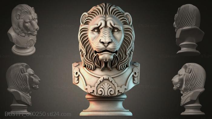 Bust of a lion 3d STL model
