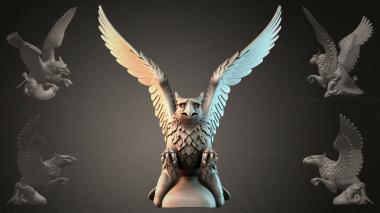 Fantasy busts Griffin with spread wings 3d model