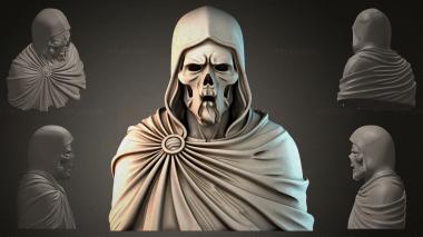 Fantasy busts Hooded Death Mask 3d model