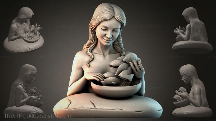 Girl with Birds 3d STL model